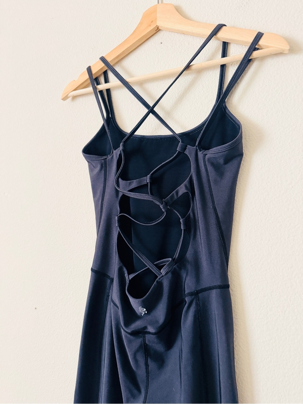 Free People Movement SMALL You Glow Girl strappy back sleeveless jumpsuit black - Picture 4 of 8